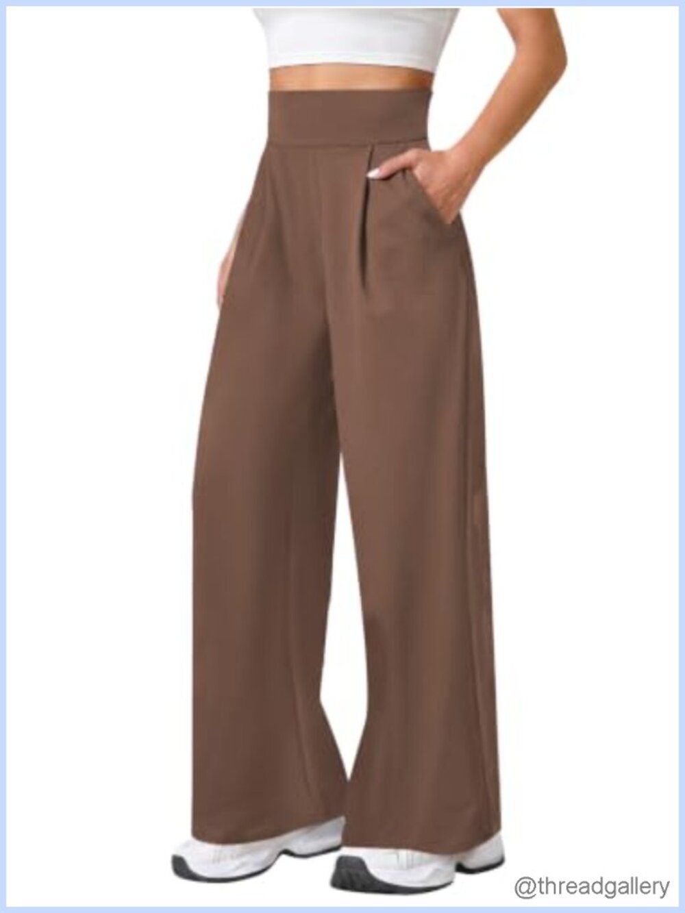 Wide Leg Yoga Pants High Waist Tummy Control with Pockets